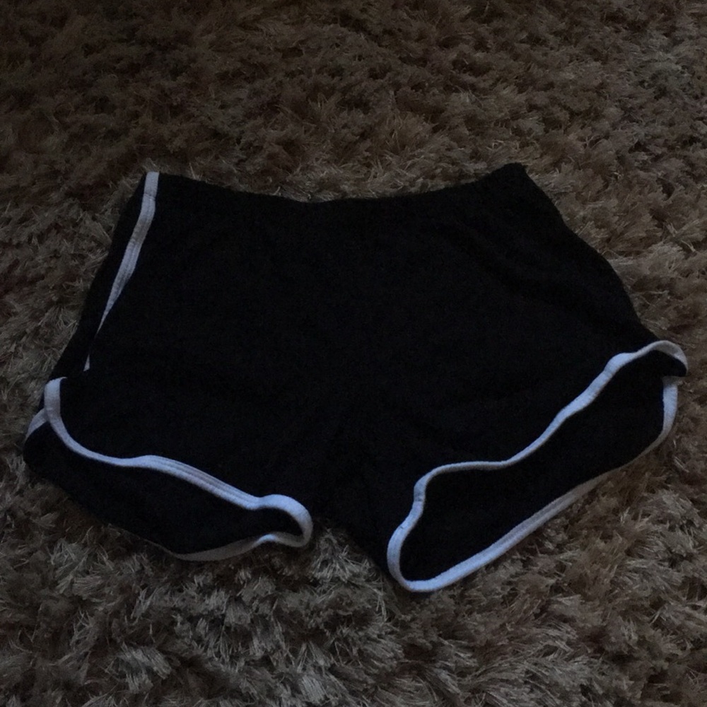Black mini shorts